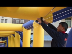 Ο κόσμος που επιπλέει πρώτα Zipline που κατασκευάζεται από Bouncia. Θα θέλατε μια δοκιμή για το πάρκο σας;